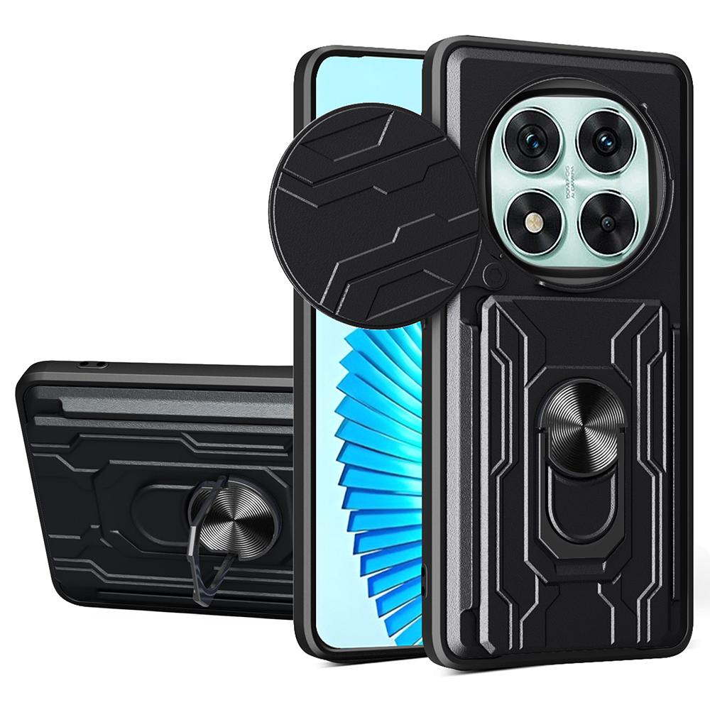 For Xiaomi Redmi Note 14 Pro 5G/Poco X7 5G Case PC+TPU Kickstand Phone Back Cover with Camera Slider