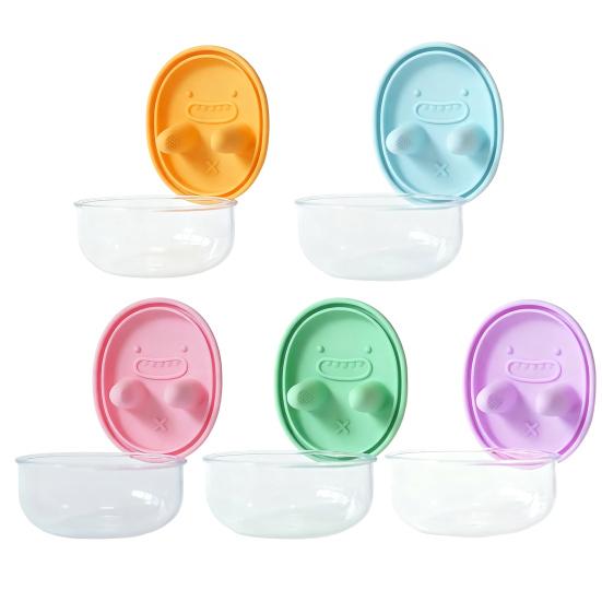 Yousheng Leak-Proof Snack Box with Silicone Cover Portable Finger Guard Design No-Mess Lunch Container Cookie Storage Tool