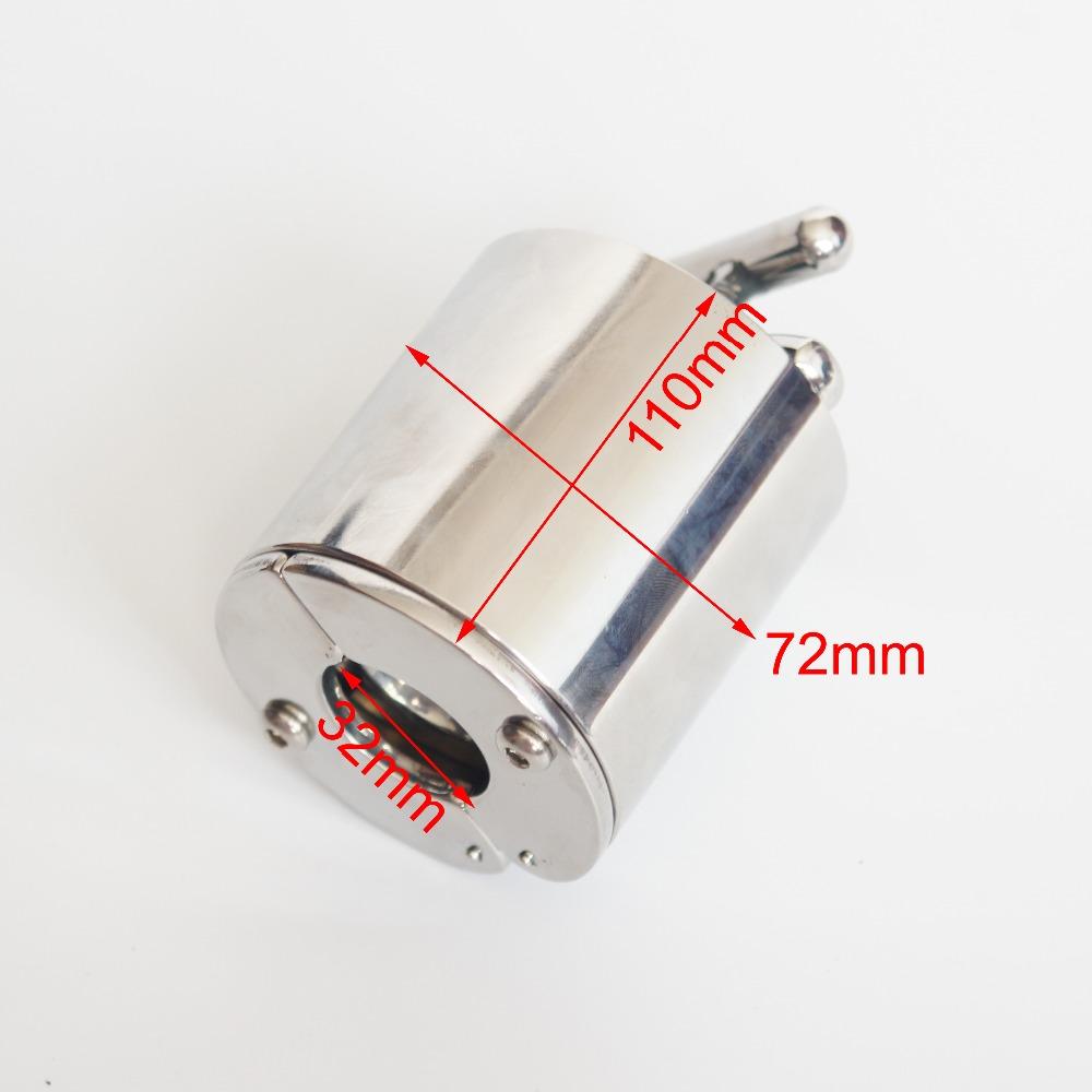 Stainless Steel Testicle Squeezer Device,Scrotum Pendant,Ball Stretchers,extruding Testicle Chastity Lock,Cock Ring,Sex Toy, S081