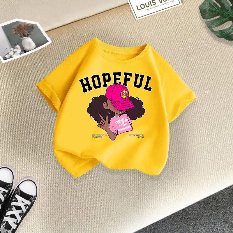 Tween Kleidung für Mädchen Niedliches grafisches Kurzarmshirt für Mädchen Weiche Kleinkind Sommerkleidung Mädchen Größe 4-14 Jahre Kleidung Mädchen Tops
