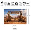Wild West Desert Wooden Gate Cowboy Photography Backdrop Canyon Barrel Cowboy Hat Boots Vintage Western Party Photo Deco