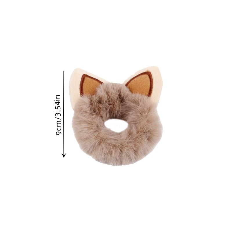 Autumn Winter Plush Cat Ear Hair Ring Female Cute High Elasticity Children Hair Rope Simple Hair Accessories