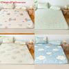 Summertime Bear Butterfly Dog Flower Patternlatex Bed Mat With Waterproof Print Material And Soft Pillowcases