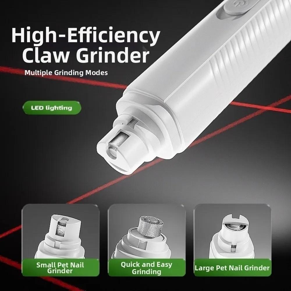 LED Pet Nail Trimmer Quiet Operation Nail Grinder Professional Electric Dog Nail Grinder  Home