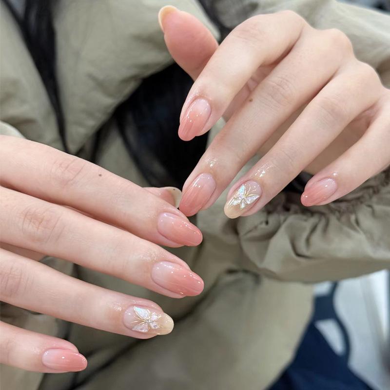 Noste nehty Advanced Kočičí oko Kamínky Francouzská Ručně dělaná Manikúra Nehtová fólie Spice Girl Čistá Touha Umělé nehty