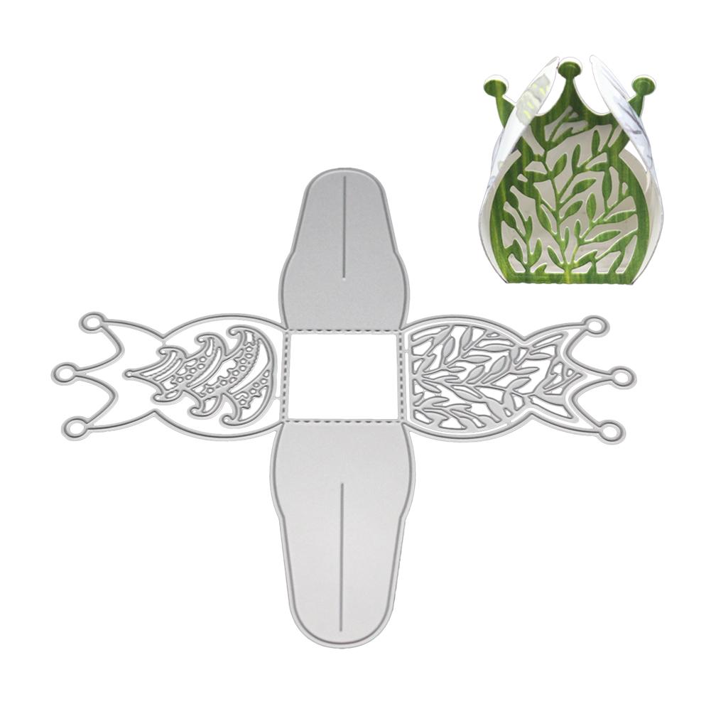 Hollow Out Gift Box Frame Metal Silvery Stencil Embossing Cutting Dies For Diy Scrapbooking Paper Album Cards Making