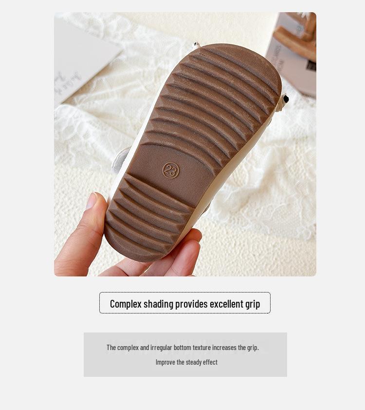 Girls' Stylish Soft Sole Leather Loafers - Spring/Autumn Princess Shoes, Korean Style Baby Walking Shoes