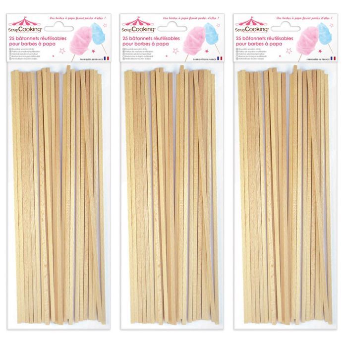 75 bâtonnets pour Barbe à papa