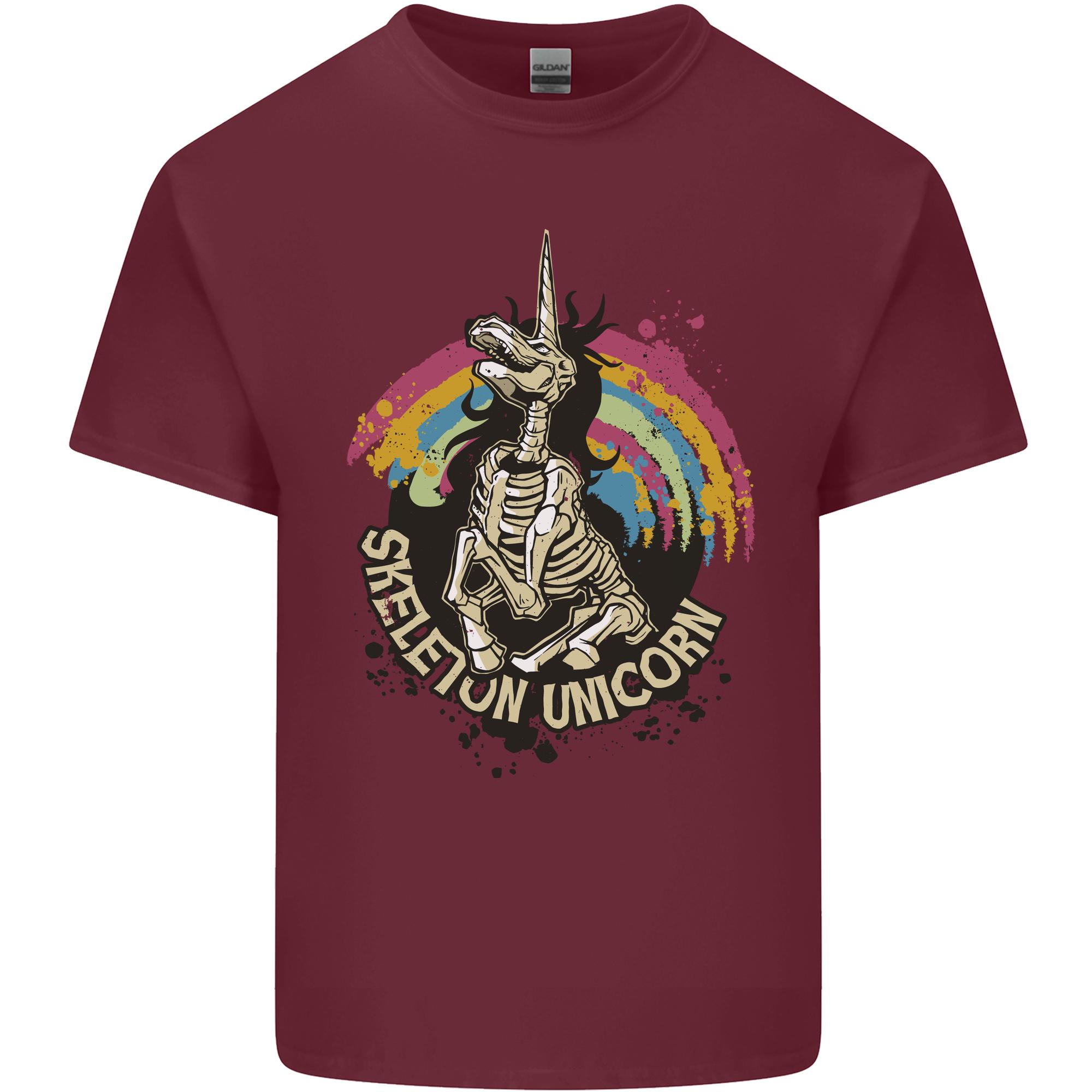 Skeleton Unicorn Skull Heavy Metal Rock Unisexs Light Cotton TShirt S