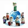 Reise um die Welt Katze: Harz Statue of Liberty Figur