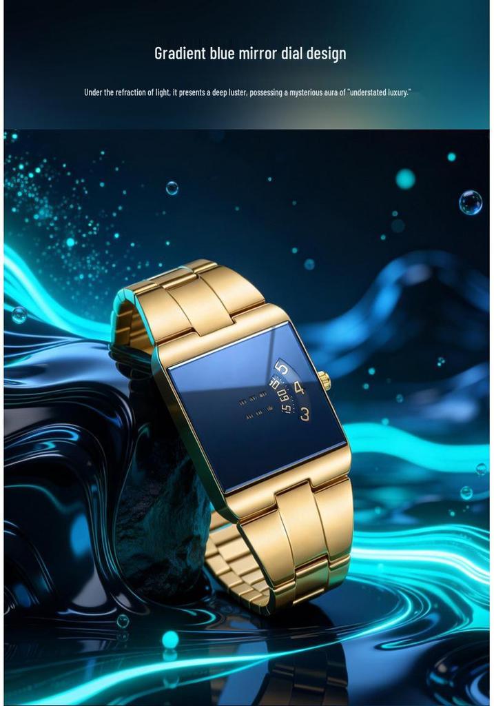 Unisex Modische Quarz-Quadratuhr - Armbanduhr für Herren & Damen für Schüler