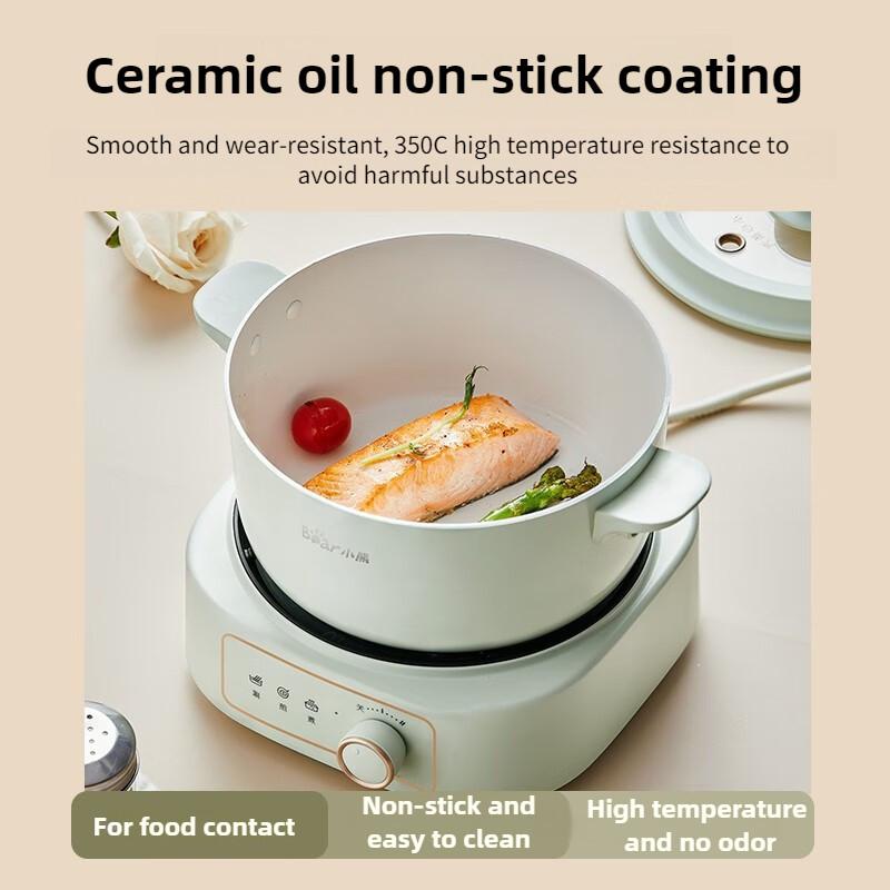2.5L Cooking Electric Wok Small Portable Stew Pot Household Dormitory Split Electric Cooker Multifunctional Hot Pot