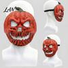 Creepy Pumpkin Skeleton Masque Scary Halloween for Adults, Horror Full Face Cosplay Skull Costume, Foam Party Prop Breathable