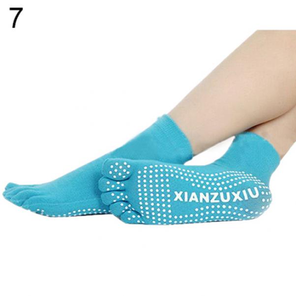 Neue Frauen 5 Zehen Yoga Gym Tanz Sport Übung rutschfeste Massage Fitness warme Socken