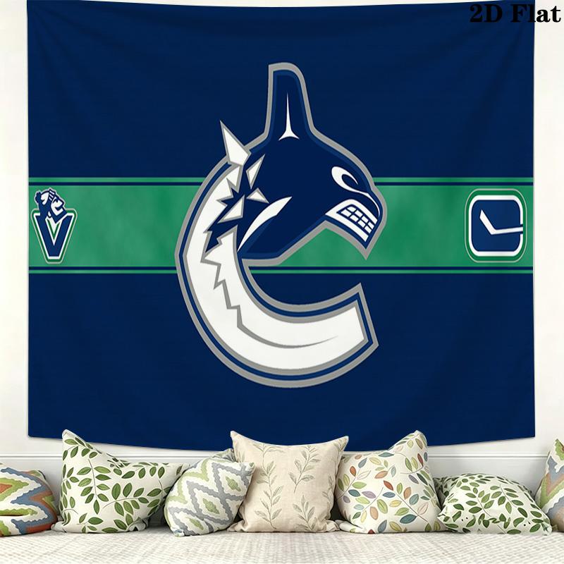 Vancouver Canucks Wall Tapestry Aesthetic Wall Hanging Printed Fabric Blanket Decorative Tapestries for Bedroom Living Room Home Decor