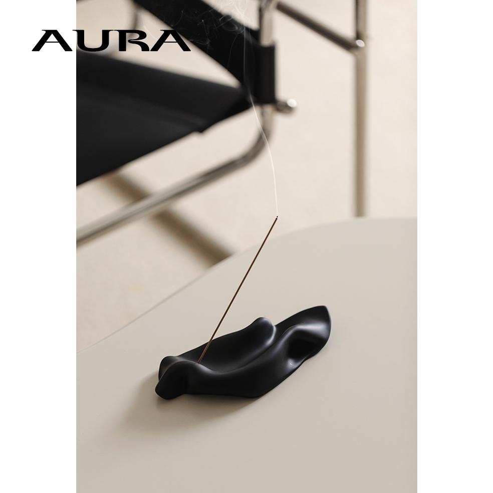 AURA Wabi-Sabi Nordic Minimalist Incense Holder Sculpture