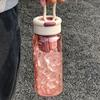 Clear Body Sport Water Bottle 650ml Tea Strainer Bottle Handy Plastic Water Bottle  Daily Use