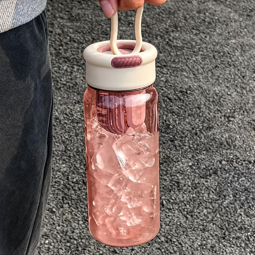 Clear Body Sport Water Bottle 650ml Tea Strainer Bottle Handy Plastic Water Bottle Daily Use