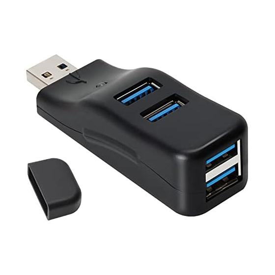 VCOM USB 3.0 Хаб-разветвитель на 4 порта со светодиодом [4 порта USB 3.0] Комбинированный хаб Ультрамалый Питание от шины Мини-порт USB Расширитель USB-адаптер Высокоскоростная передача данных