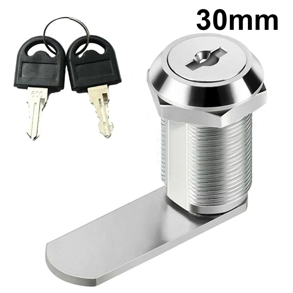 Cam Lock Drawer Cabinet Lock 16-30mm Mail Box Circular Lock Furniture Door Drawer Locker 2 Key Filing Cabinet Security Hardware