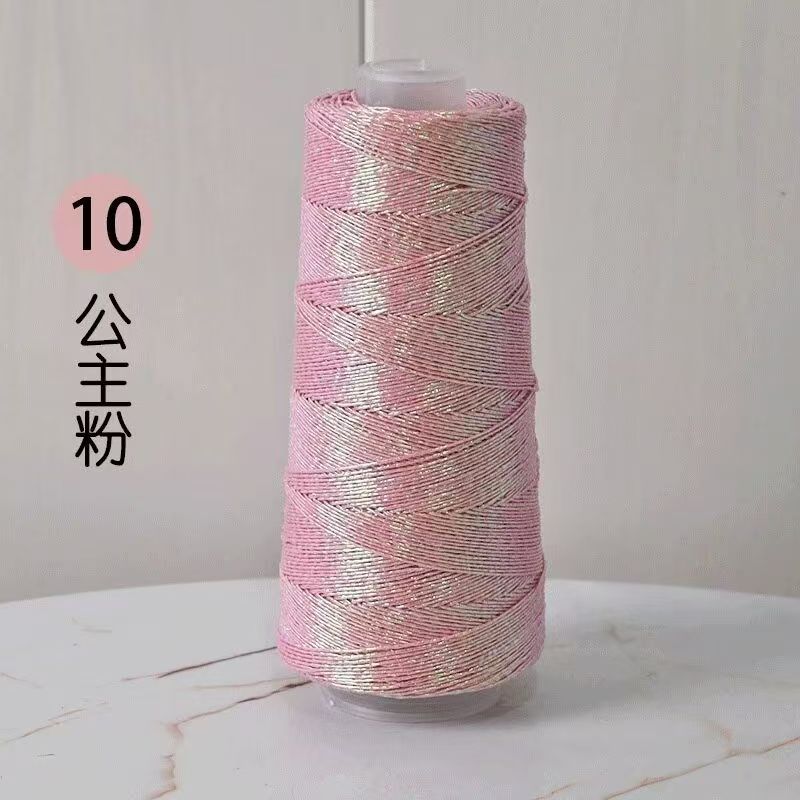 200g Prachtig Glanzend Linnen Goud Zilver Zijde Garen Haken Handbreien Fijne Dunne Naaigaren voor Zomerse Koele Vest Cape