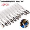 Drill Bits Power Tools Carbide Cutter Rotary Burrs Drill Grinder Carving Bit Double Cut 45-50mm Rotary Power Tools
