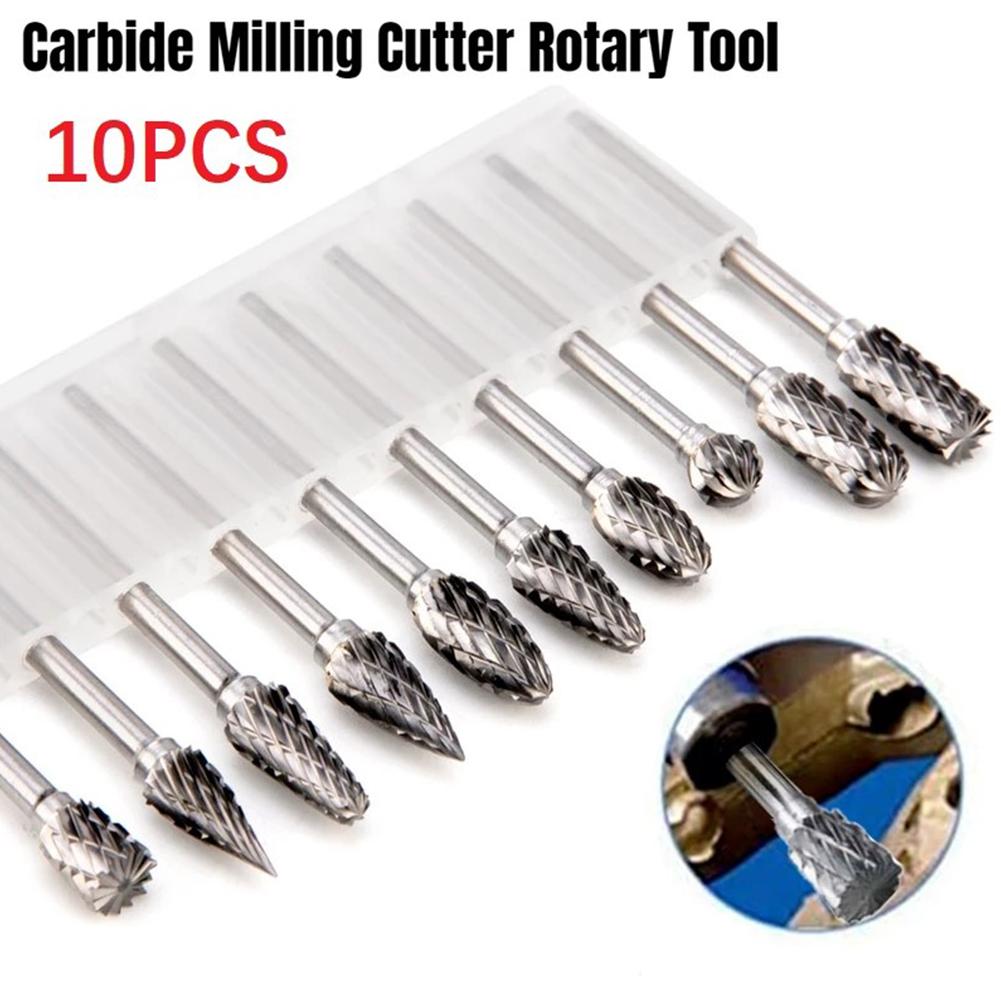 Drill Bits Power Tools Carbide Cutter Rotary Burrs Drill Grinder Carving Bit Double Cut 45-50mm Rotary Power Tools