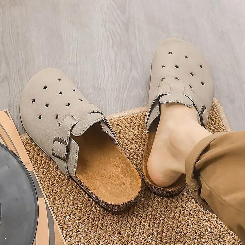 Fashion Beach Hole Slides Sabot Eva Rubber Men's Shoe Soft 2025 Fashion Trend Fun Casual Designer Luxury Clappers Adult Y2k Male Slipper