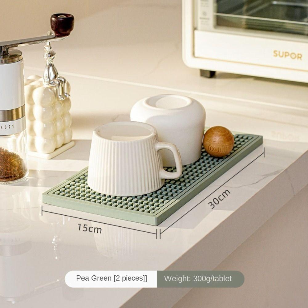 Fantasy Style Draining Mat Silicon Drying Mats 2024 Tableware Mat  Kitchen