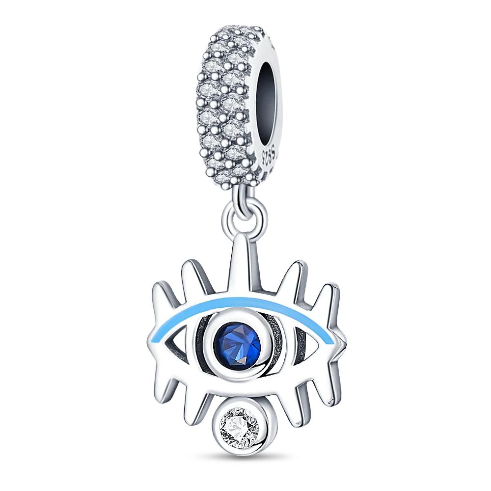 Copper Color Evil Eye Charms Demon Eye Beads For Genuine BraceletandBangle DoItYourself Crafting Fashion Jewellery Gifts