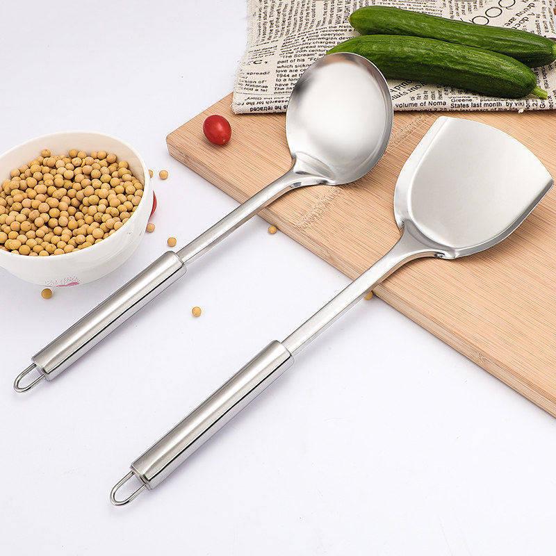 Stainless Steel Hot Pot & Soup Ladle Set with Long Handle and Colander