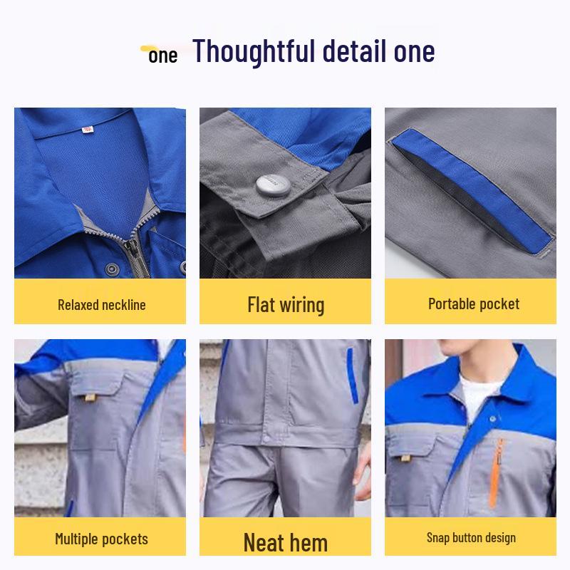 Reflective Breathable Long Sleeve Workwear Set - Durable and Ideal for Electronic, Chemical, and Construction Industries