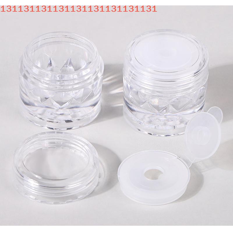 Empty Sifter Jars with Mesh, Loose Powder Container, Clear Cap, DIY Cosmetic Refillable Bottles, 2/5 Pcs