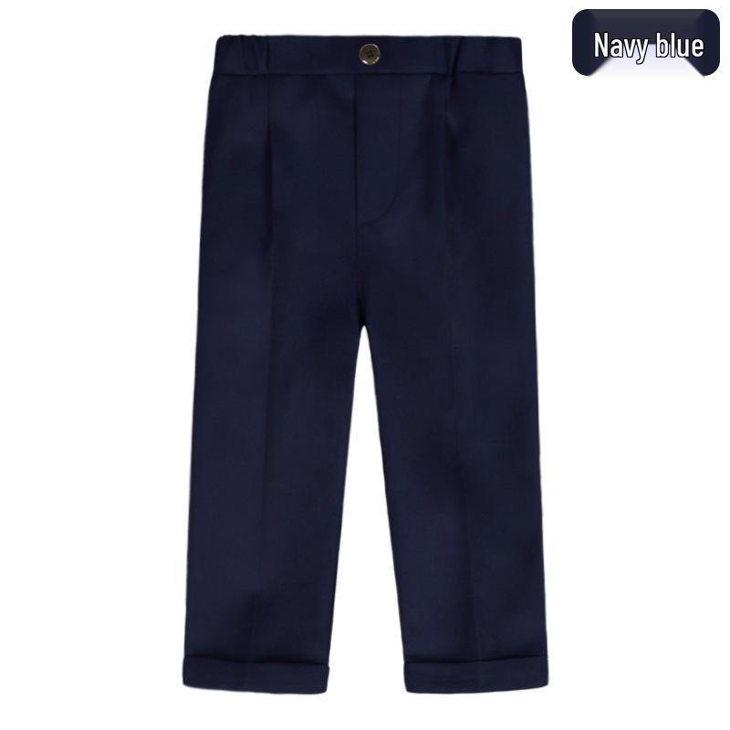 Pantaloni de costum uni pentru copii - Pantaloni lungi casual pentru băieți pentru uniforma de școală primară, costum de spectacol de primăvară/toamnă