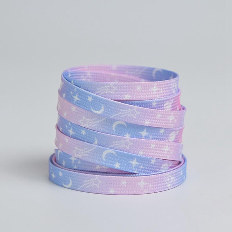 Fashion Stars Moon Shoelaces Flats Sneakers Laces AF1/AJ Sports Shoelace 80/100/120/140/160CM 0.8CM Width Shoes Accessories