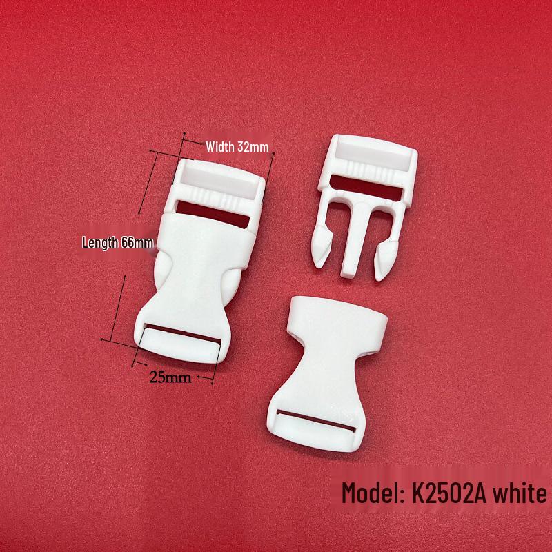 High-Quality White Plastic Snap Buckle for Backpacks and Schoolbags