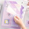Gradient Multi-Layer Folder A4 Subject Classification Test Paper Folder Transparent L-Shaped Folder 6-Layer Classification File
