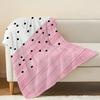 Soft Plush Flannel Fleece Blanket Machine Washable Polka Dot Throw, Cozy Warm for Home Office, Perfect Valentine's Day Gift