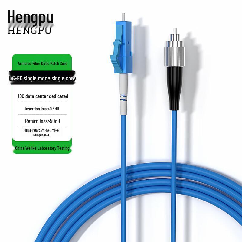 

Hengpu Telecom-Grade Armored Single-Mode Fiber Optic Patch Cable 1m