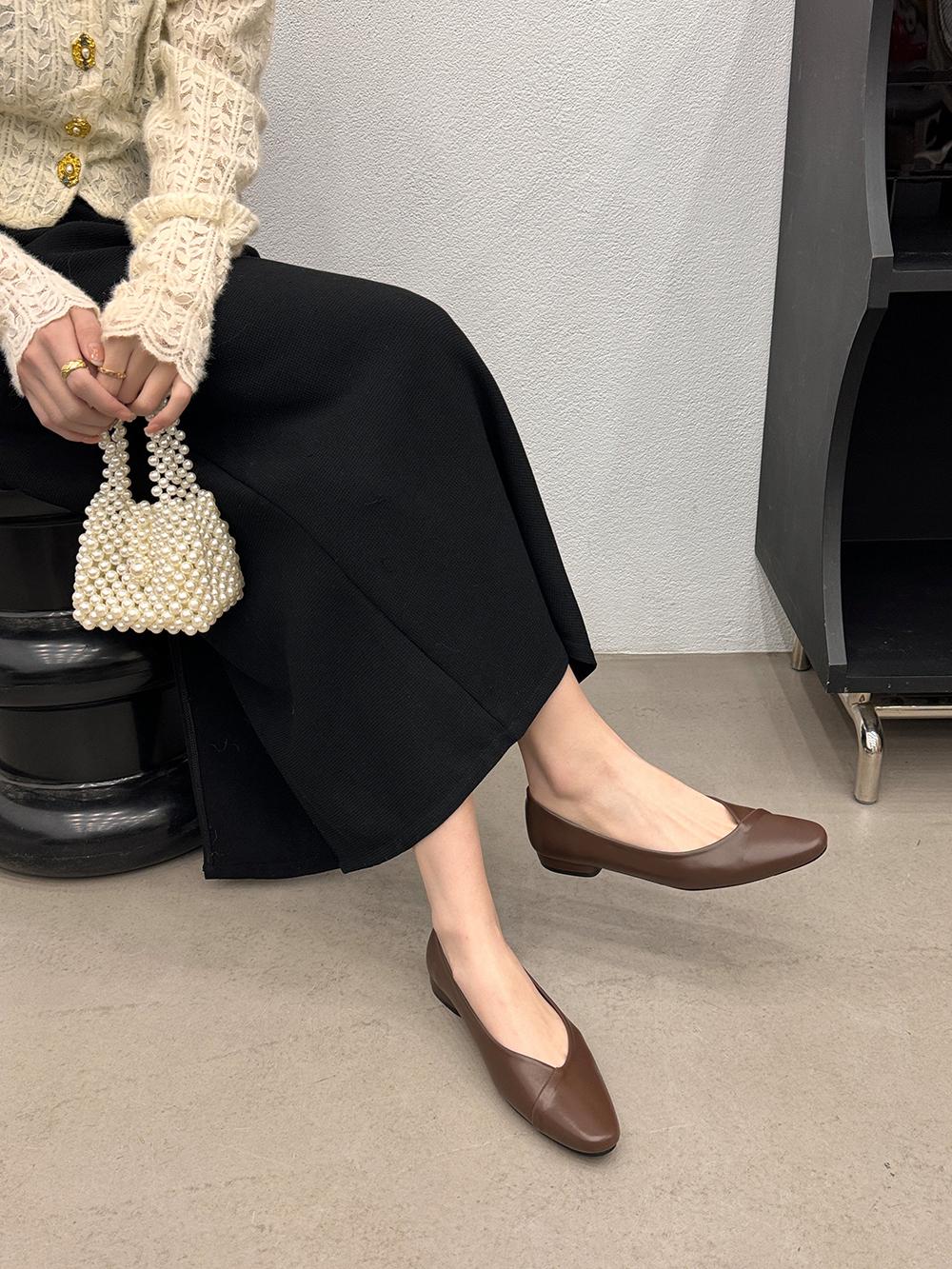 Мода Повседневные Женские Лоферы Осенние Туфли На Низком Каблуке Черные Бежевые — фото 3