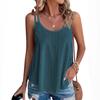 Women's Spaghetti Strap Sleeveless Tank Top - Loose Fit for Summer Vacation 2025
