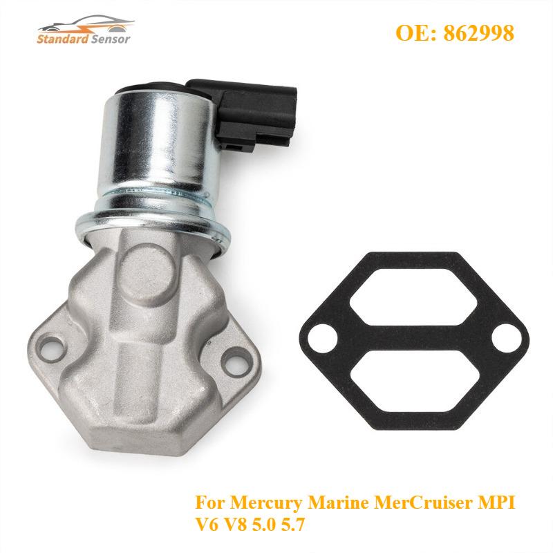 862998 Dla Mercury Marine MerCruiser MPI V6 V8 5.0 5.7 Nowy zawór sterowania biegiem jałowym IAC 27-863112 27-8M0119616 18-7701 1F2Z9F715AA