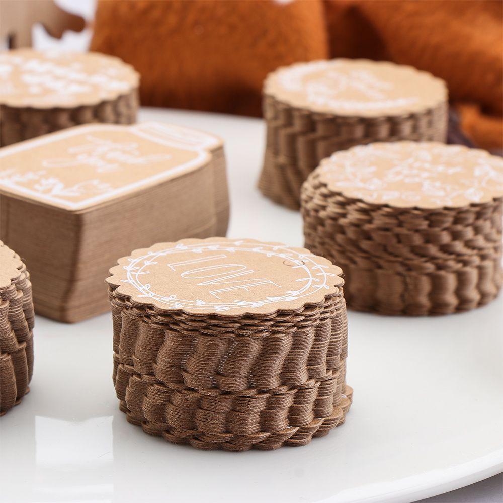 Materiały do pakowania z zawieszką sznurkową Etykiety z papieru kraftowego Dziękuję Rękodzieło Wielostylowa Etykieta papierowa DIY