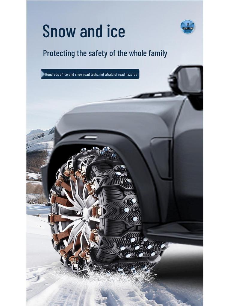 Universal Thickened Anti-Skid Ice-Breaking Tire Chains for Sedans & SUVs
