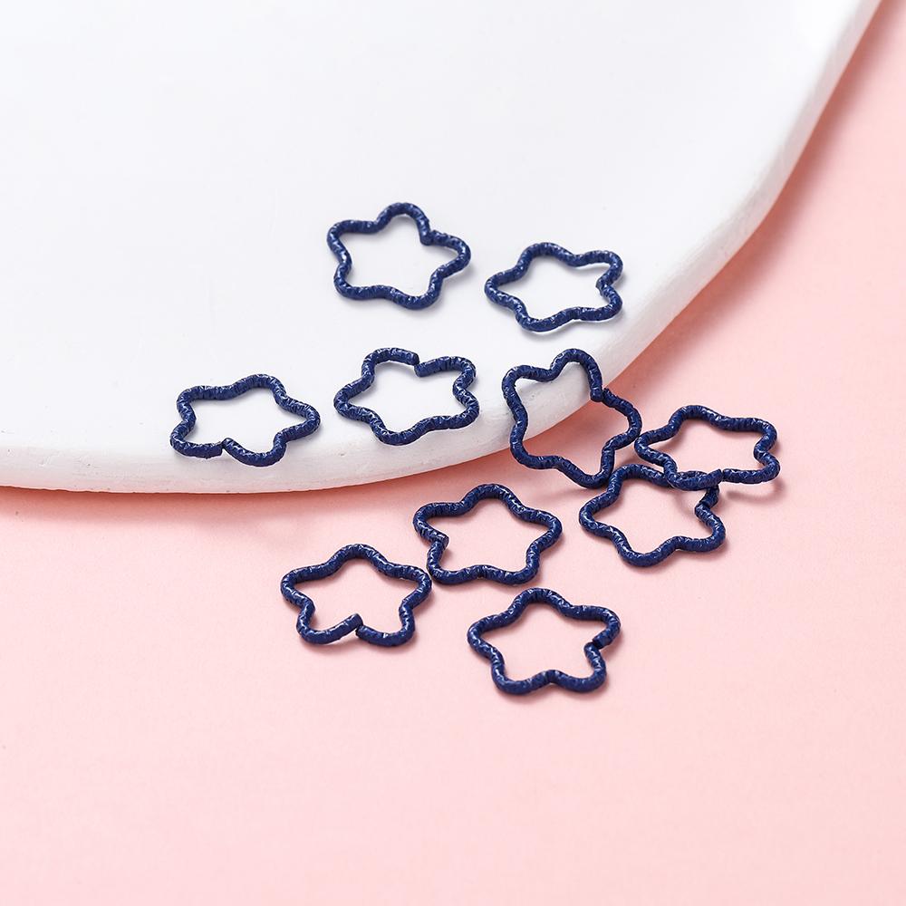 50 Stück/Los Bunte offene Ringe Sternform Biegeringe Für Schmuckherstellung Schlüsselanhänger Handy-Kette Bastelbedarf