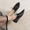 Pointed-toe Mesh Lace-up Flats Flat Women's Shoes Polka Dot Breathable Sandals Large Sizes 35-43
