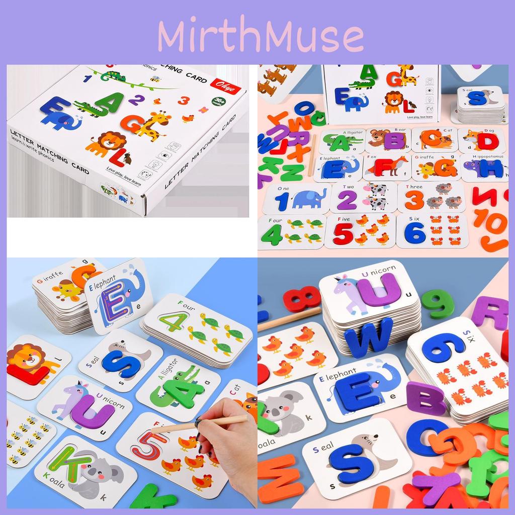 Wooden Alphabet And Number Matching Puzzle For Kids Educational Toy For Early Learning