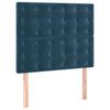 Box Spring Bed with Mattress Dark Blue 100 x 200 cm Velvet
