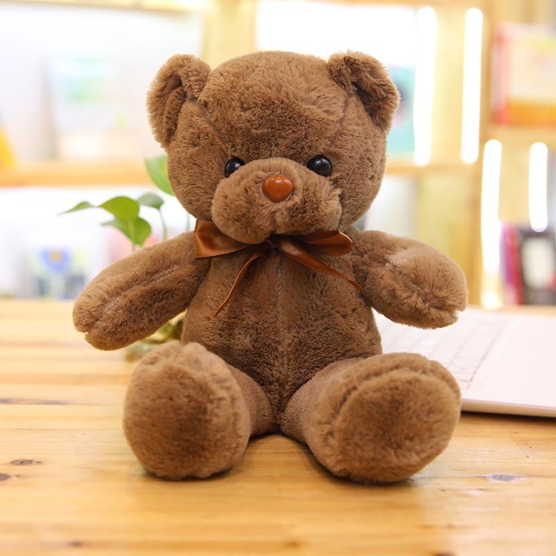 

118216 Cute In Colored Teddy Bear Plush Toy Soft Stuffed Hug Little Gift Bear Brown,30cm