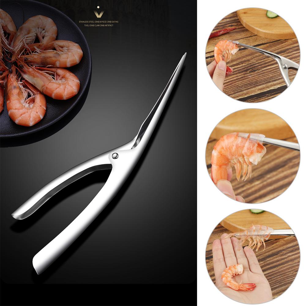 

Tool Seafood Crayfish Lobster Peel Stainless Steel Shrimp Peeler Opener Tong Peeling